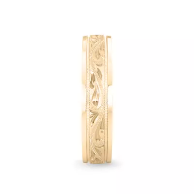 Hand Engraved Scroll Band (5mm)