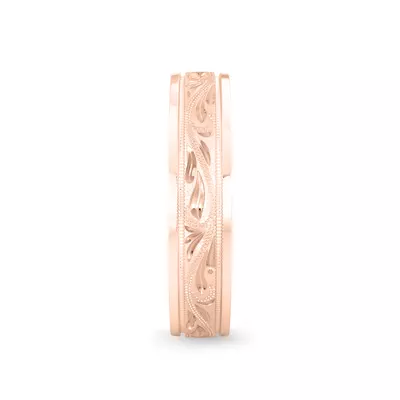 Hand Engraved Scroll Band (5mm)