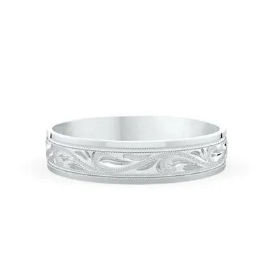 Hand Engraved Scroll Band (5mm)