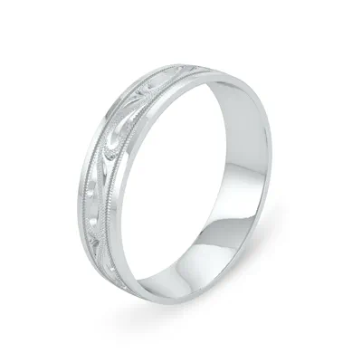 Hand Engraved Scroll Band (5mm)