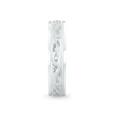 Hand Engraved Scroll Band (5mm)