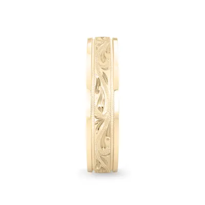 Hand Engraved Scroll Band (5mm)