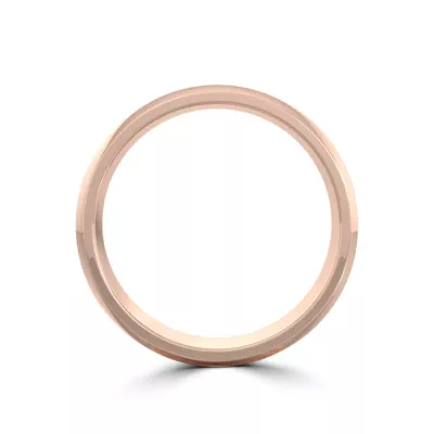 Two-Tone Satin Center Beveled Edge Comfort Fit Band (6mm)