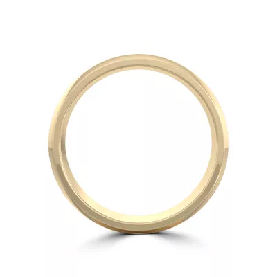 Two-Tone Satin Center Beveled Edge Comfort Fit Band (6mm)