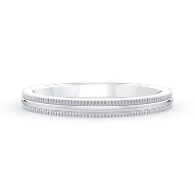 High Dome Coin Edge Band (2mm)