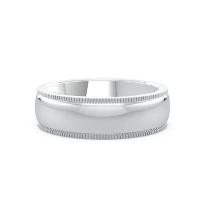 High Dome Coin Edge Band (6mm)