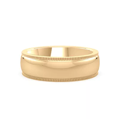 High Dome Coin Edge Band (6mm)