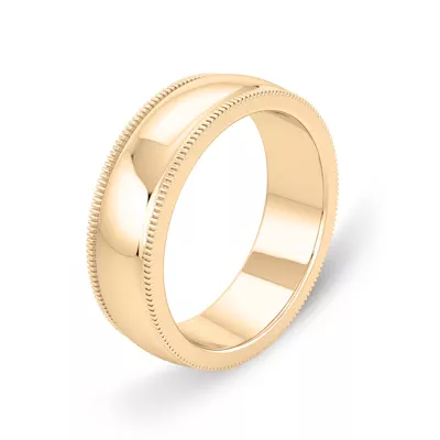 High Dome Coin Edge Band (6mm)