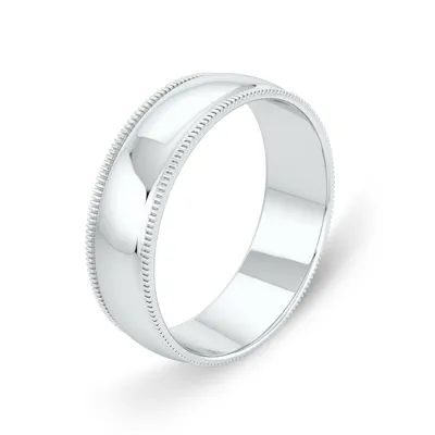 High Dome Coin Edge Band (6mm)