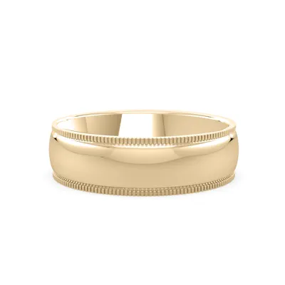 High Dome Coin Edge Band (6mm)