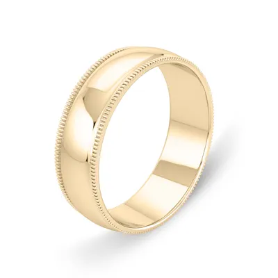 High Dome Coin Edge Band (6mm)