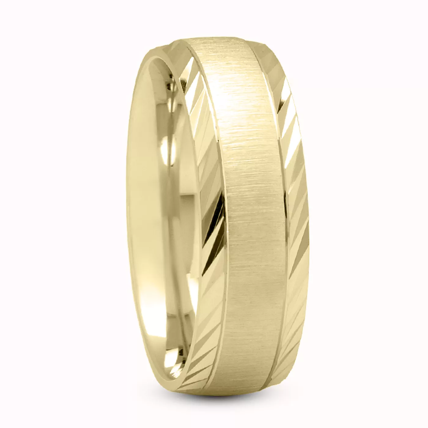Vega Band With Diamond Cut Edges (7mm)