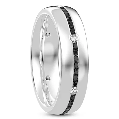 Black-White Contrast Eternity Band (6mm)