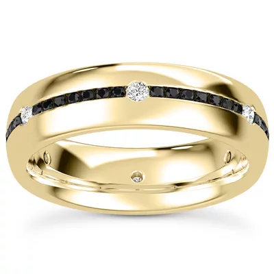 Black-White Contrast Eternity Band (6mm)