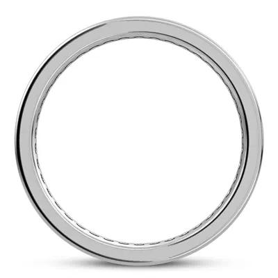 Black-White Double Row Eternity Band (7mm)