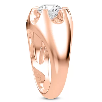 Sculpted Diamond Engagement Ring