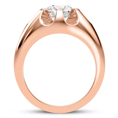 Sculpted Diamond Engagement Ring