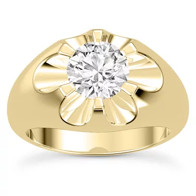 Sculpted Diamond Engagement Ring