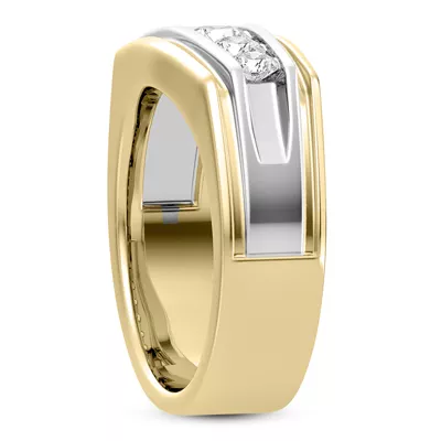 Graduating Round Channel-Set Lab Diamond Band (6.7mm)