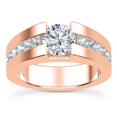 York Lab Princess Channel Set Engagement Ring