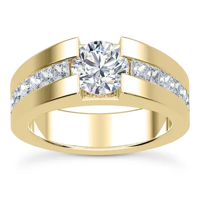 York Princess Channel Set Engagement Ring