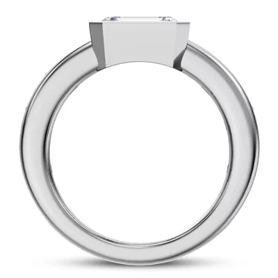 Hahn Lab Emerald Channel Set Engagement Ring
