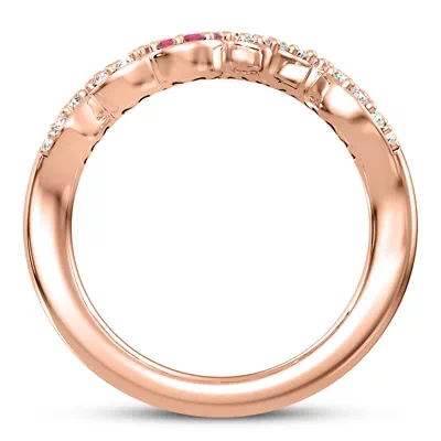 Diamond and Ruby Love Ring