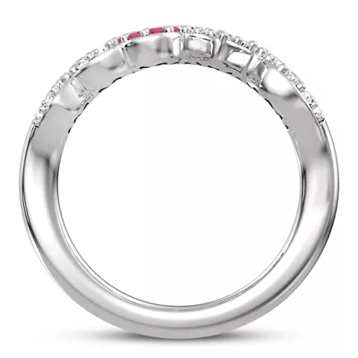 Diamond and Ruby Love Ring