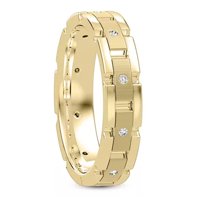 Crater Eternity Wedding Band