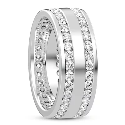 Double Row Lab Diamond Eternity Band (7mm)