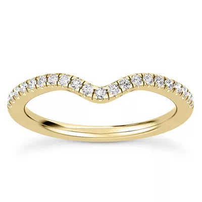 Maplewood Curved Pavé Band