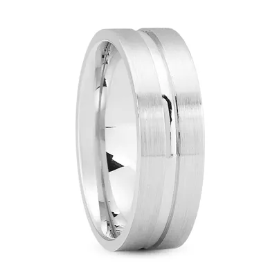 Hale Wide Groove Band With Satin Finish (7mm)