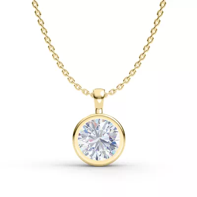Lumina Classic Solitaire Bezel Pendant