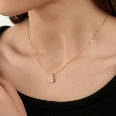 Lumina Classic Solitaire Bezel Pendant