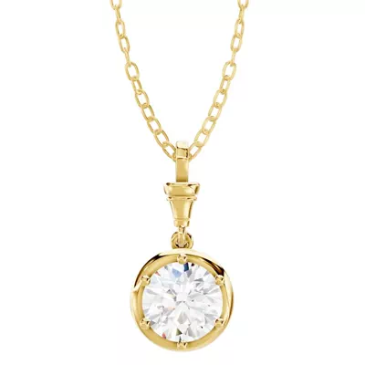 Finial Solitaire Pendant