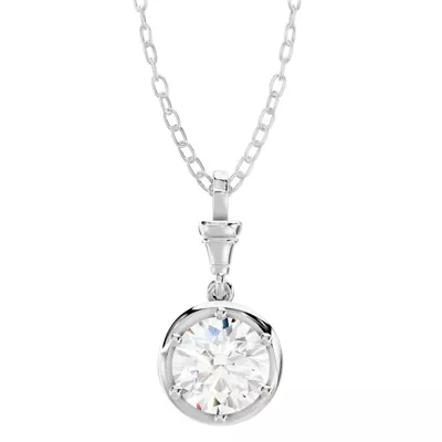 Finial Solitaire Pendant