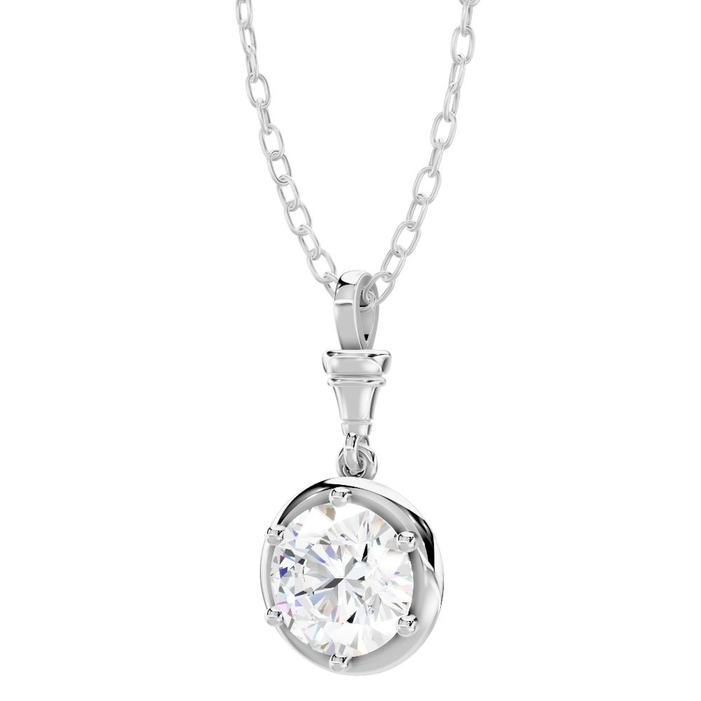 Finial Solitaire Pendant