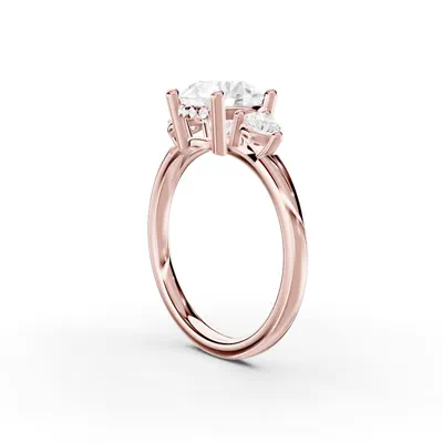 Stacy Three-Stone Hidden Halo Engagement Ring (.25 ct. tw.)