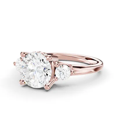 Stacy Three-Stone Hidden Halo Engagement Ring (.25 ct. tw.)