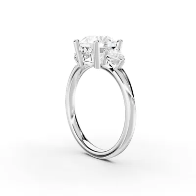 Stacy Three-Stone Hidden Halo Engagement Ring (.25 ct. tw.)