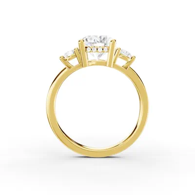 Stacy Three-Stone Hidden Halo Engagement Ring (.25 ct. tw.)