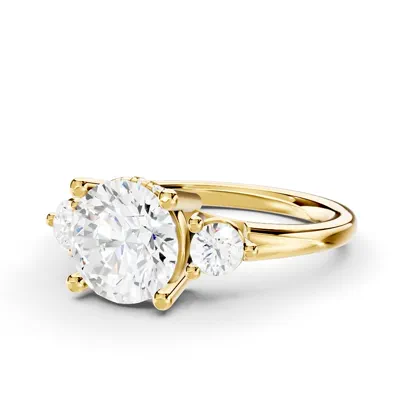 Stacy Three-Stone Hidden Halo Engagement Ring (.25 ct. tw.)
