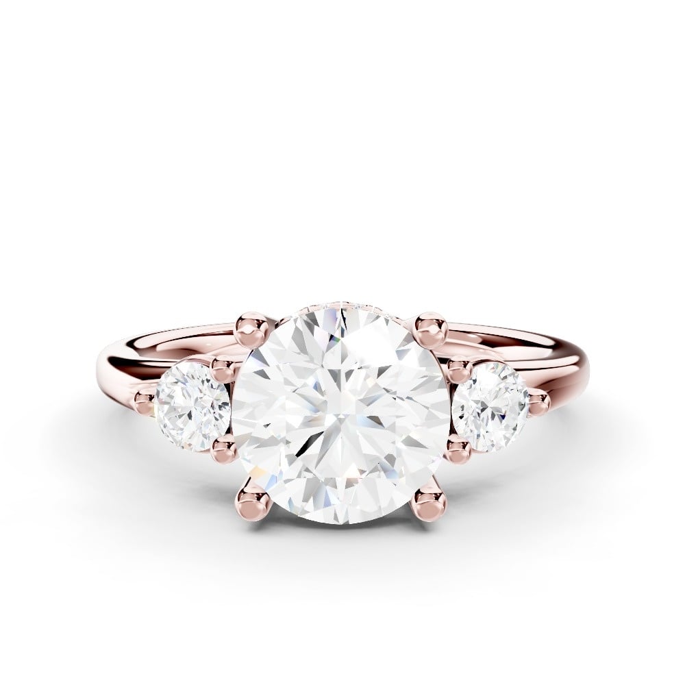 Stacy Three-Stone Hidden Halo Engagement Ring (.25 ct. tw.)