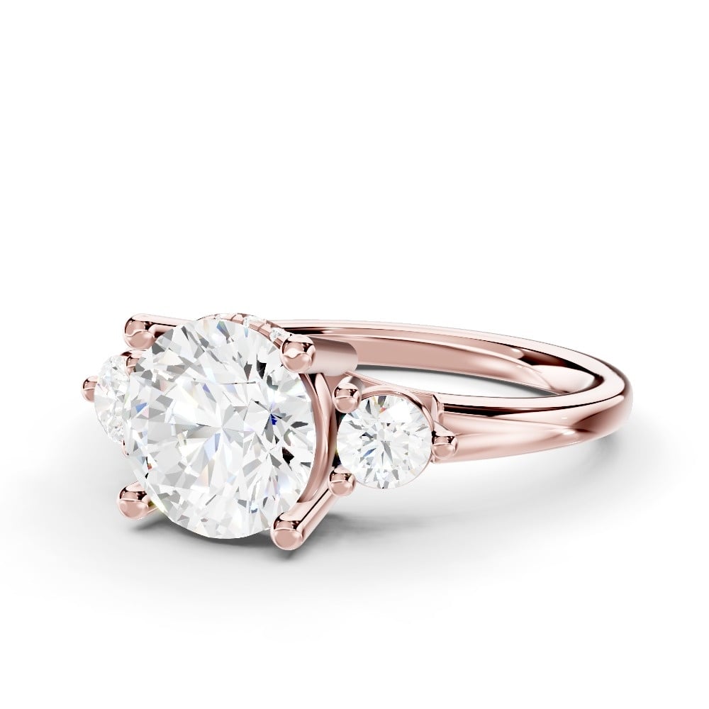 Stacy Three-Stone Hidden Halo Engagement Ring (.25 ct. tw.)