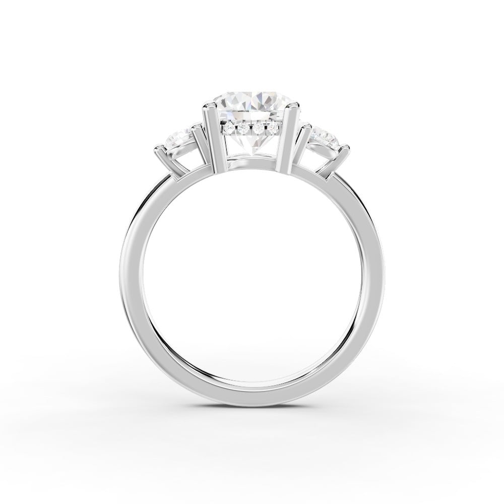Stacy Three-Stone Hidden Halo Engagement Ring (.25 ct. tw.)