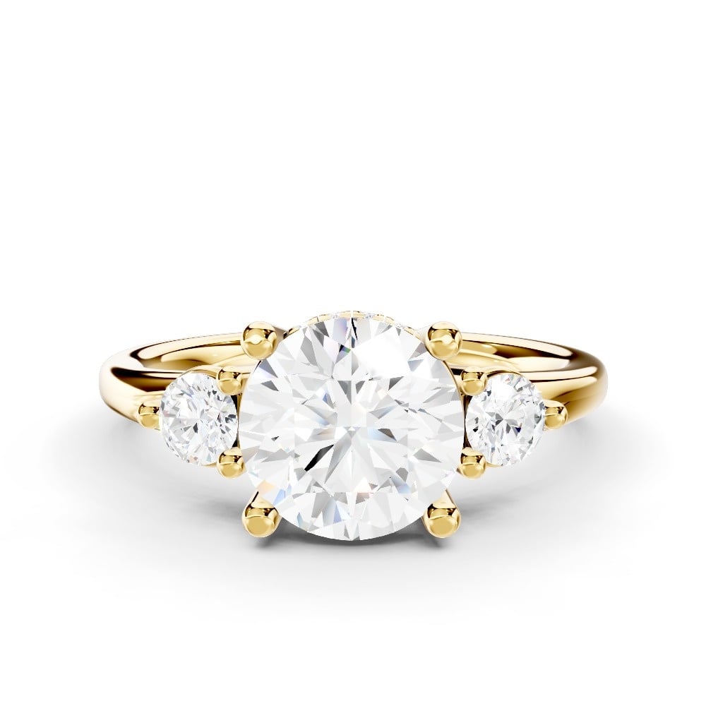 Stacy Three-Stone Hidden Halo Engagement Ring (.25 ct. tw.)