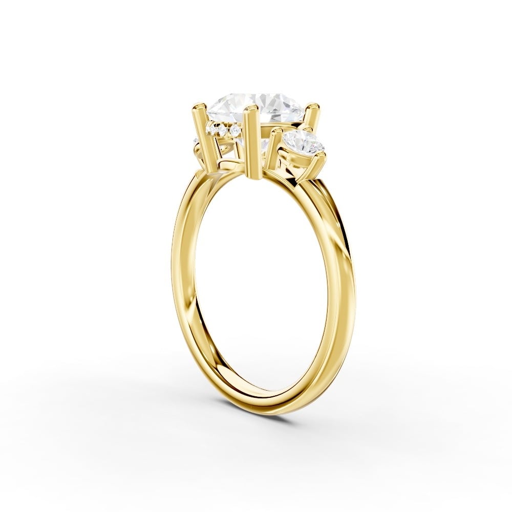 Stacy Three-Stone Hidden Halo Engagement Ring (.25 ct. tw.)