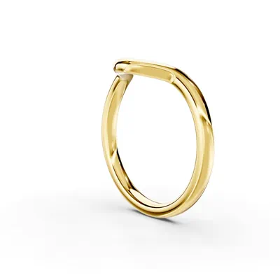 Stacy Wide Curved Wedding Band