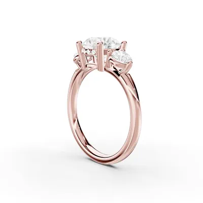 Stacy Three-Stone Hidden Halo Engagement Ring (.50 ct. tw.)