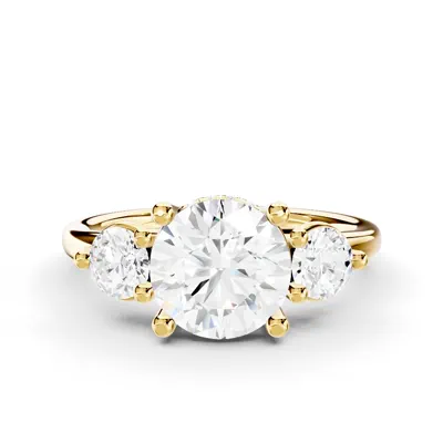 Stacy Three-Stone Hidden Halo Engagement Ring (.50 ct. tw.)